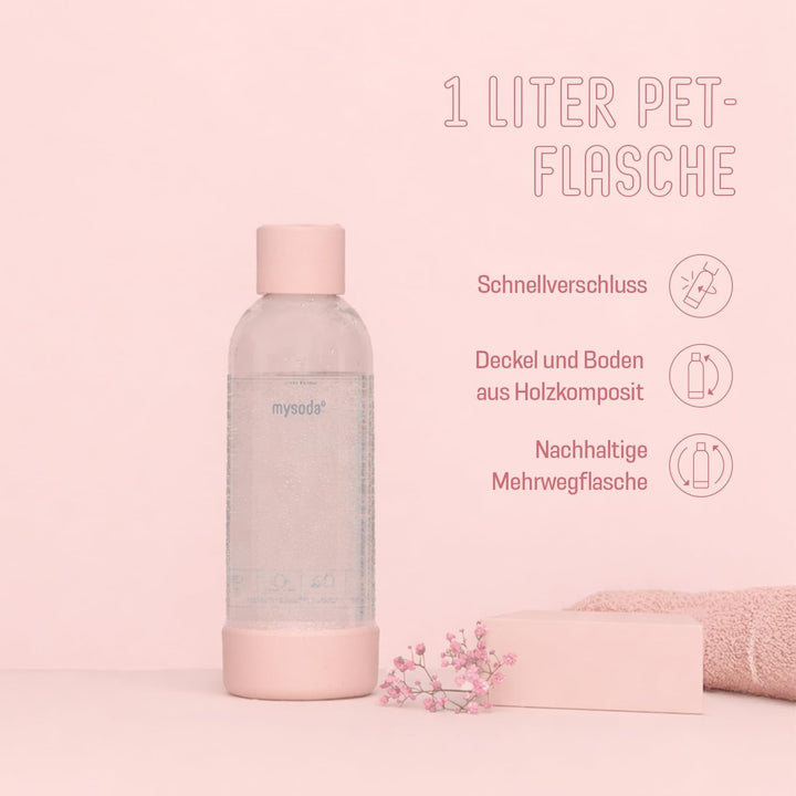 Mysoda: Wasserflasche für Wassersprudler, BPA-freies Plastik, mit "Quick-Lock" Schnellverschluss, De