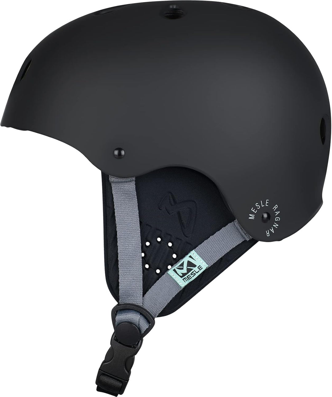 Mesle Wassersport Helm Ragnar, Wakeboard Helm Abnehmbarer Ohrenschutz, Kite Helm Schwarz XS, Schwarz