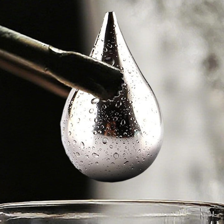 Stahl Block,6 Stück Wiederverwendbare Tropfenform | Getränkekühler Kühlsteine würfel Kugeln | für Ei