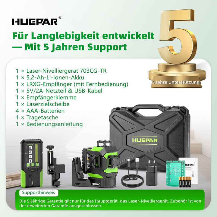 Huepar kreuzlinienlaser 360 grad, Einstellung der Ausrichtung des Drehpunktes mit festem Punkt, 1/13