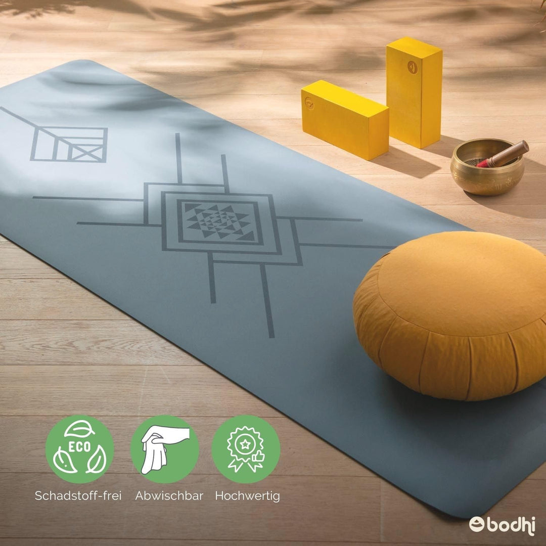 Bodhi Yogamatte Phoenix | Rutschfest &amp; Schadstofffrei | Matte aus Naturkautschuk mit PU-Beschichtung