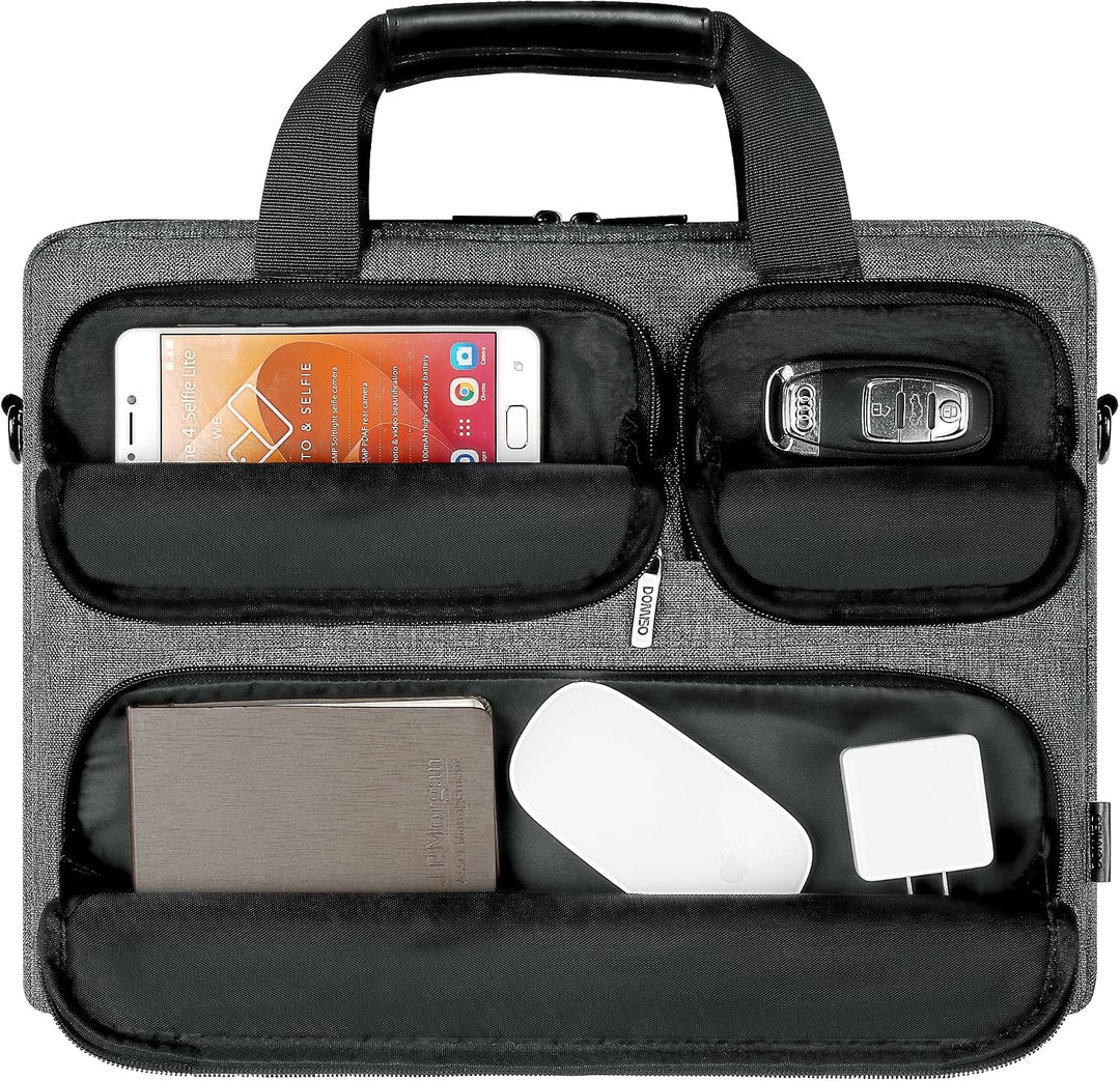 DOMISO 15-15.6 Zoll Laptoptasche Wasserdicht, Business Aktentasche mit Schulterriemen, Tragbare Comp