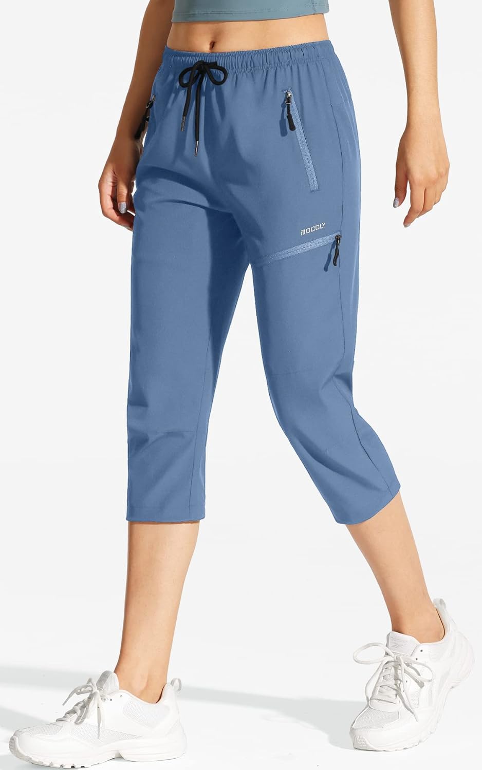 MOCOLY Damen Wanderhose Cargohose Wasserdicht Elastische Outdoorhose Cargo Jogginghose Trekkinghose