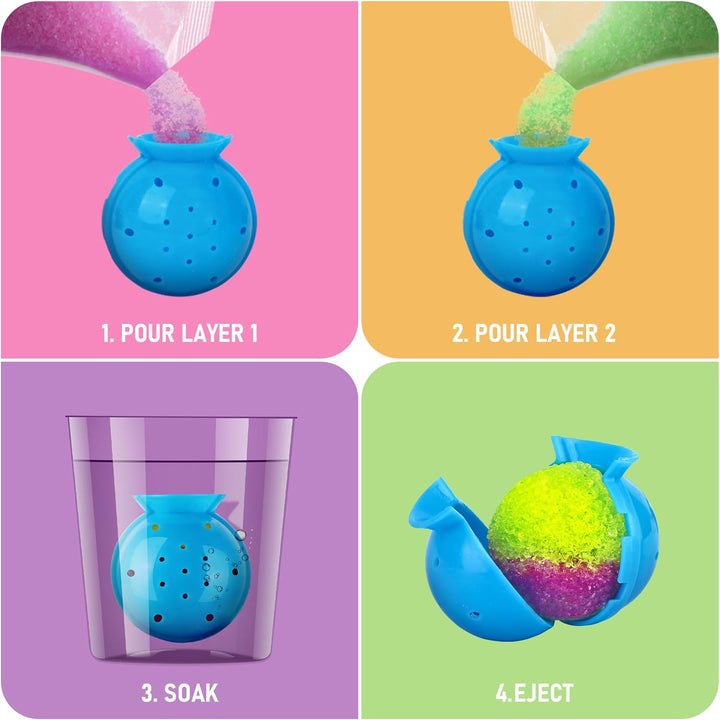Flummi Gummiball Hüpfbälle Selber Machen Set für Kinder, Bouncing Ball Set Spiel ab 8 Jahren, Spring