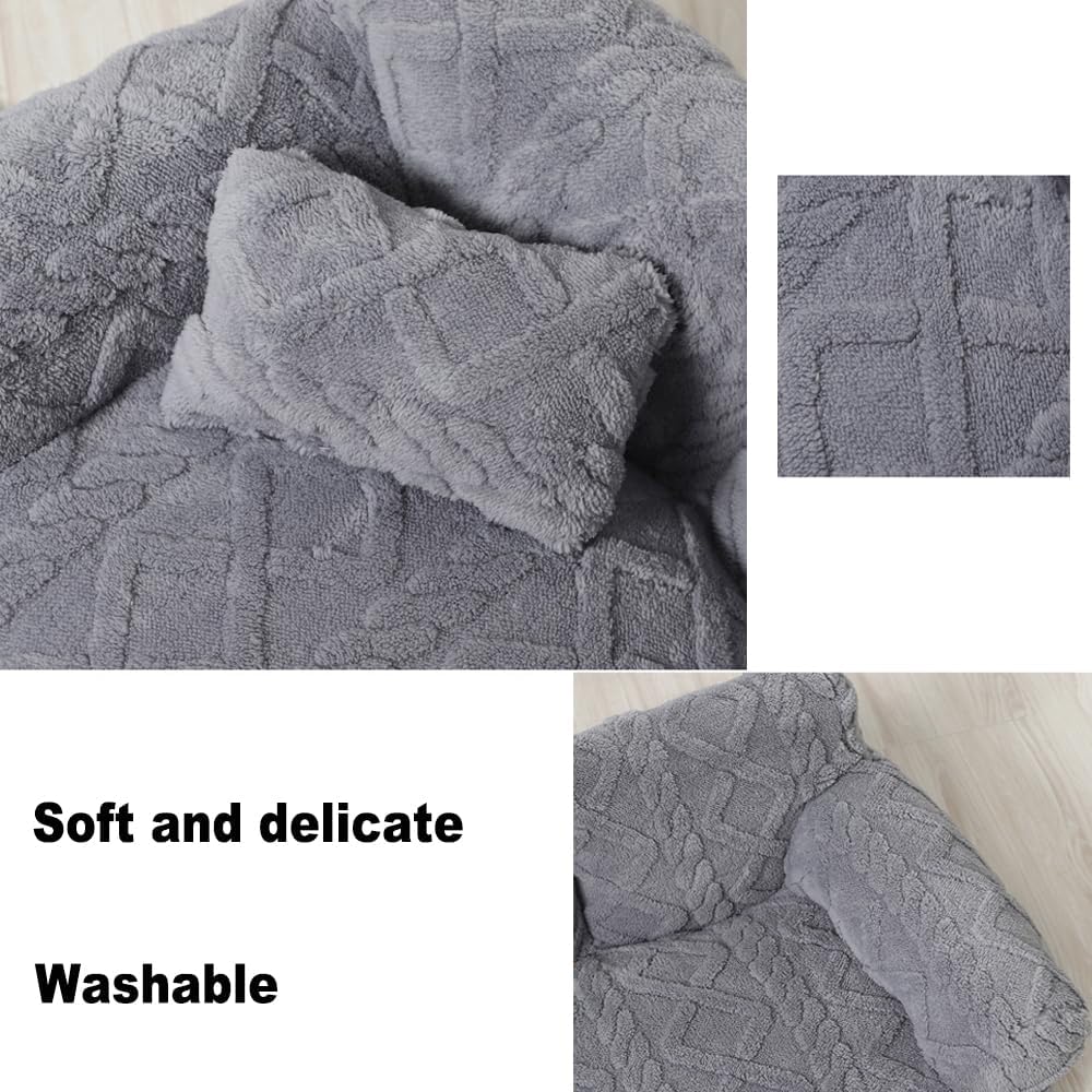 Hundesofa & Katzensofa – Flauschiges Hundebett Kleine Hunde, Waschbares Katzenbett mit Rutschfester