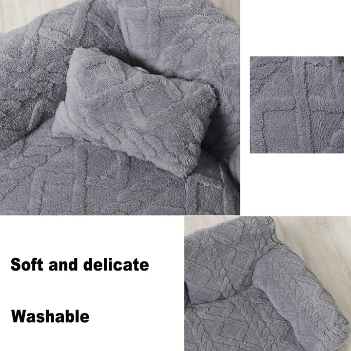 Hundesofa & Katzensofa – Flauschiges Hundebett Kleine Hunde, Waschbares Katzenbett mit Rutschfester