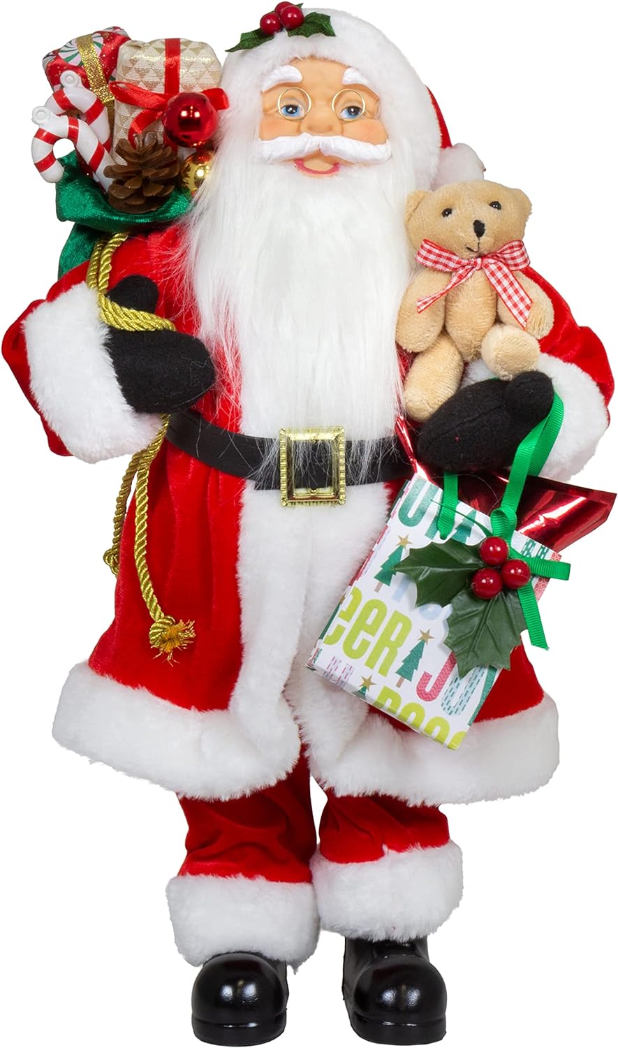 Christmas Paradise Stehender Weihnachtsmann Carl 45cm Rot Deko-Figur Santa Nikolaus, 45cm