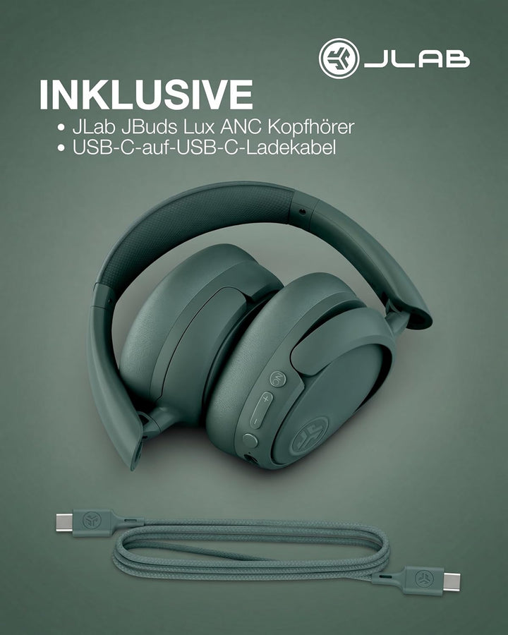 JLab JBuds LUX ANC Smart Noise Cancelling Over Ear Kopfhörer Bluetooth kabellos mit Mikrofon und akt