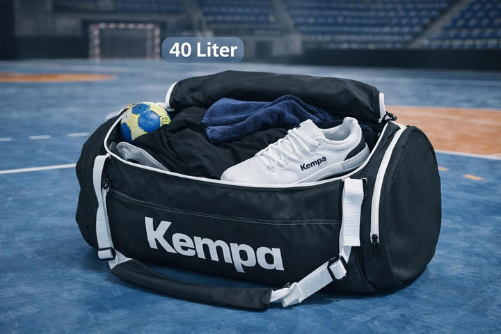 Kempa Tasche K-LINE PRO - 40 Liter - SPORTTASCHE Reisetasche für Damen und Herren - mit Rucksackfunk