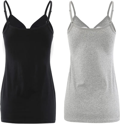 COLOMI Still-Tanktops für Mutterschaft Unterhemden für Schwangere BH zum Stillen Basic Camisole M Bl