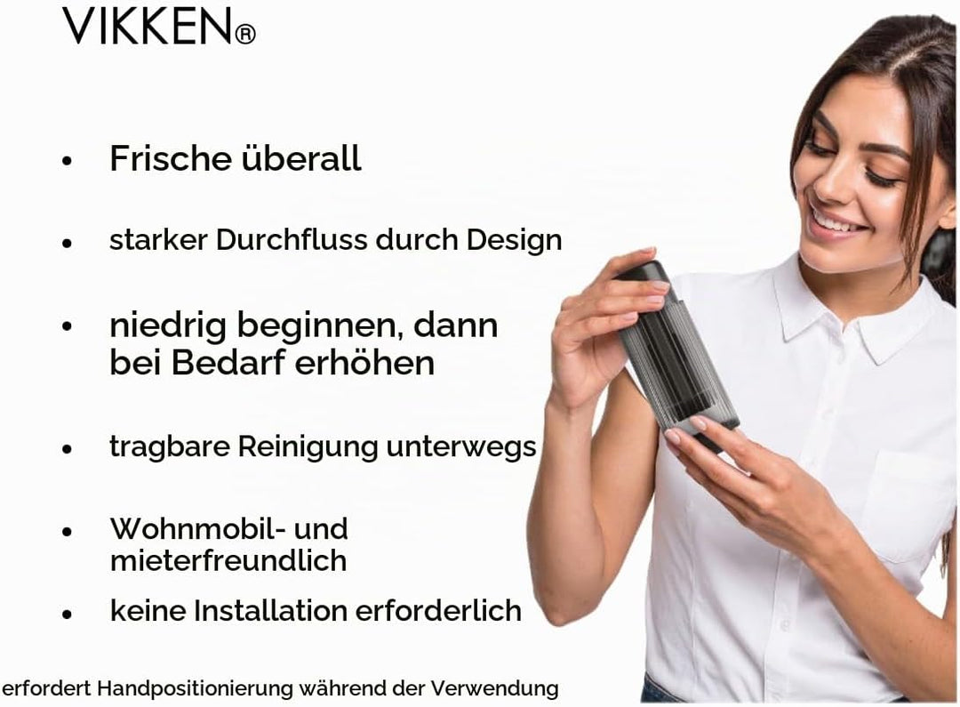 VIKKEN® Reise-Bidet, USB-Typ-C, elektrisch, wiederaufladbar, mobil, ultrastark, Wasserspray, persönl