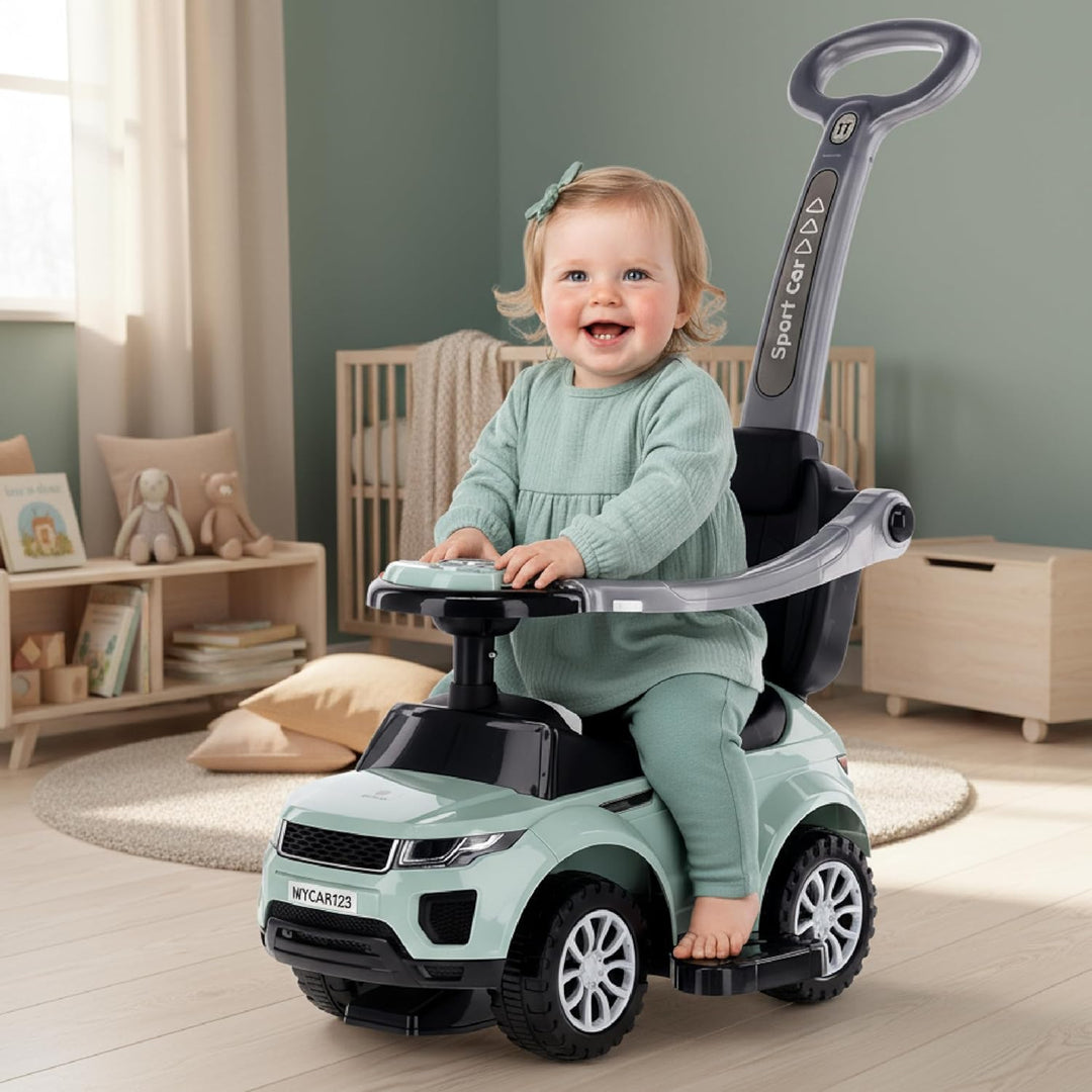 4in1 Kinderauto Rutschauto ab 2 Jahre und Schiebeauto mit Hupe und Musik, Rutschauto mit Stauraum un