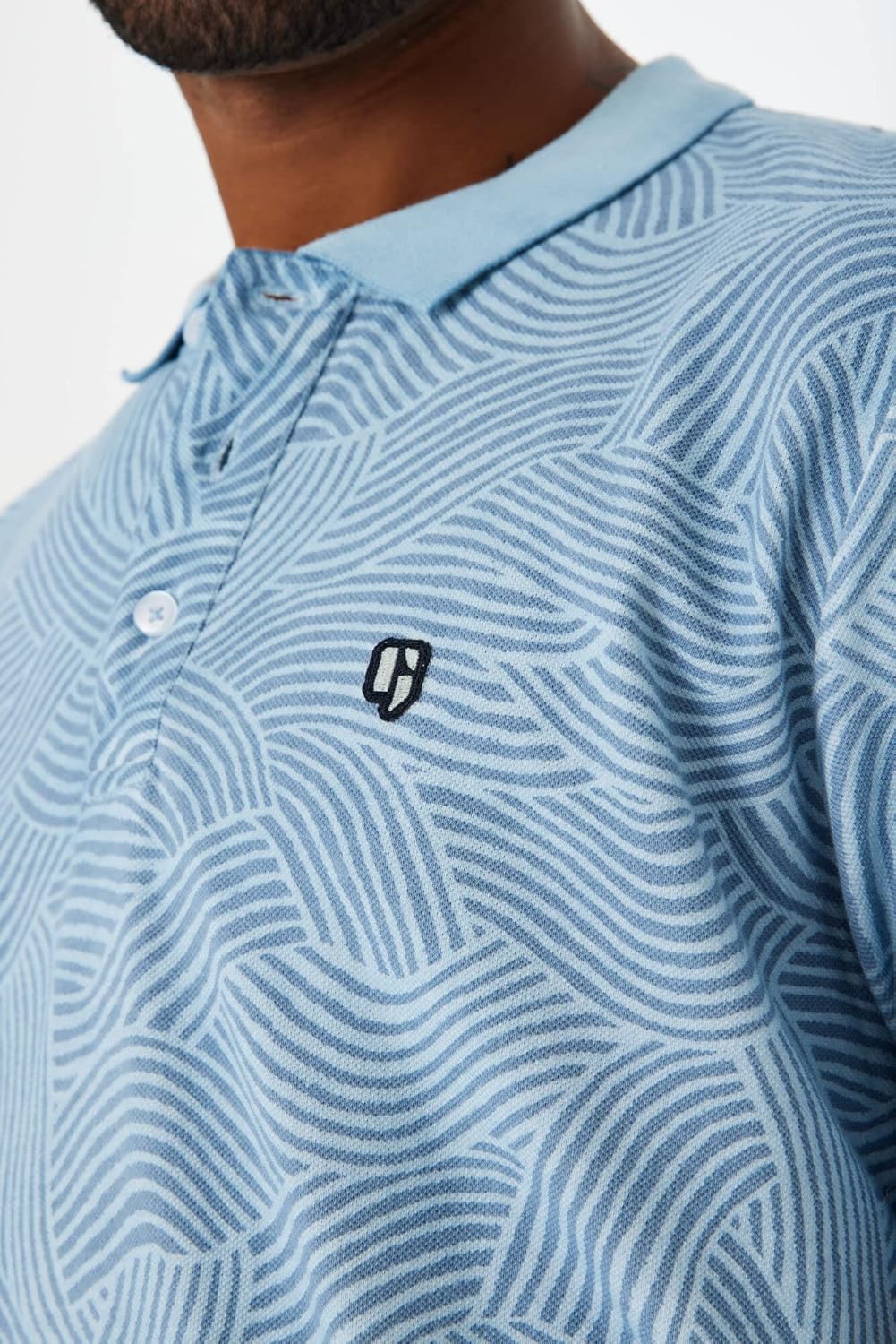 GARCIA Herren Polo, Dusty Blue