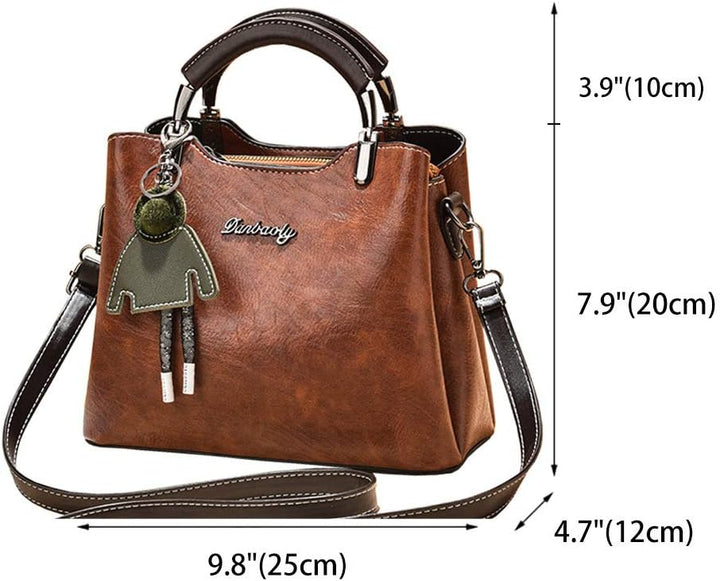 BUKESIYI Damen Tasche Umhängetasche Handtasche Frauen Klein Schultertasche Weekender Lack PU Leder C