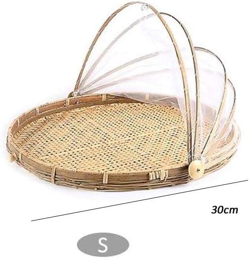 Zelt-Korb - Lebensmittel-Servierkorb, Netzkorb, handgewebt, für Picknick, Lebensmittelabdeckung, Out