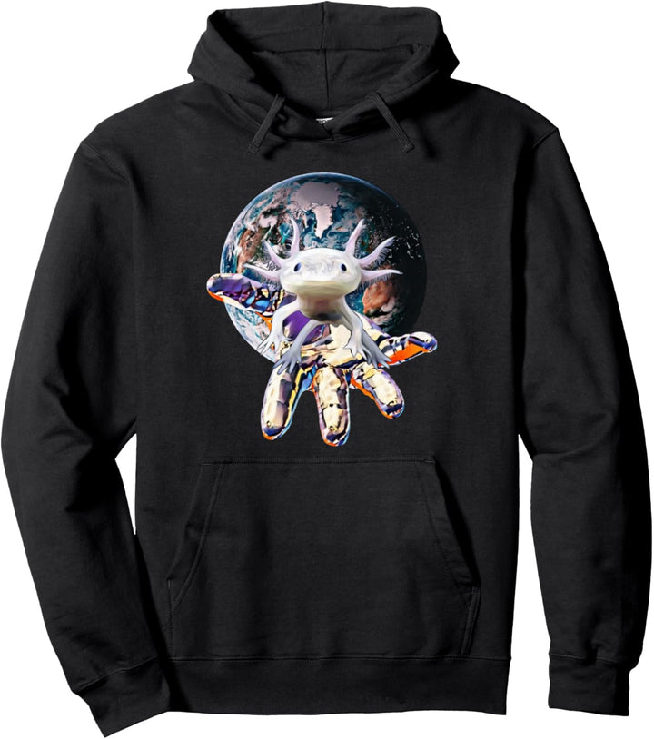 Axolotl Motiv Aquarium Amphibie Design Molch Tiermotiv Pullover Hoodie