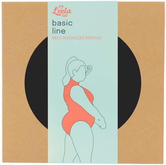 LEELA LAB Ärmellos Bodysuit mit Rollkragen Damen Grösse Grössen, Verstellbarem Verschluss, Nahtloser