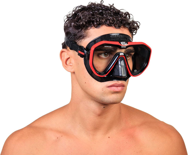 Seac Unisex-Adult Appeal Italien hergestellte Einglas-Tauchmaske mit Einer 3D-Schnalle direkt am Mas