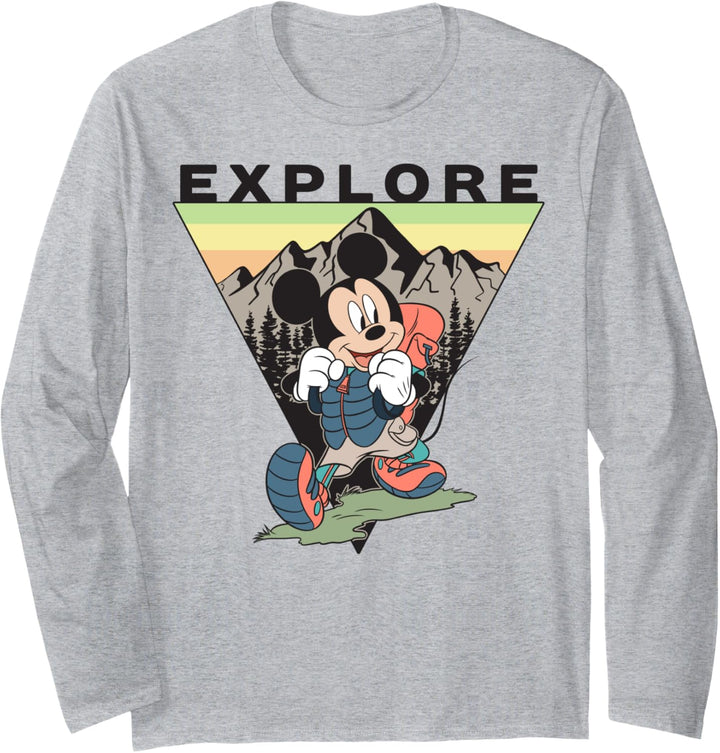 Disney Mickey And Friends Mickey Explore Langarmshirt
