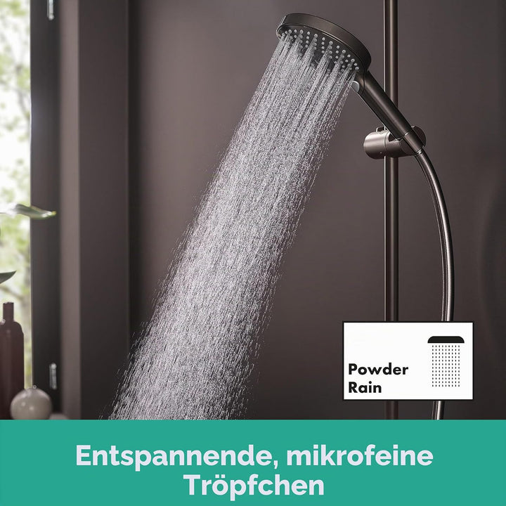 hansgrohe Raindance Select S - Duschkopf, Handbrause mit 3 Strahlarten (inkl. PowderRain), runde Dus