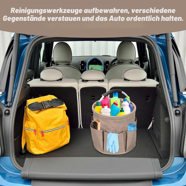 Reinigungskorb, Putzmittel Organizer Werkzeugkorb mit 6 Aussentaschen Aufbewahrungskorb Mit Griff We