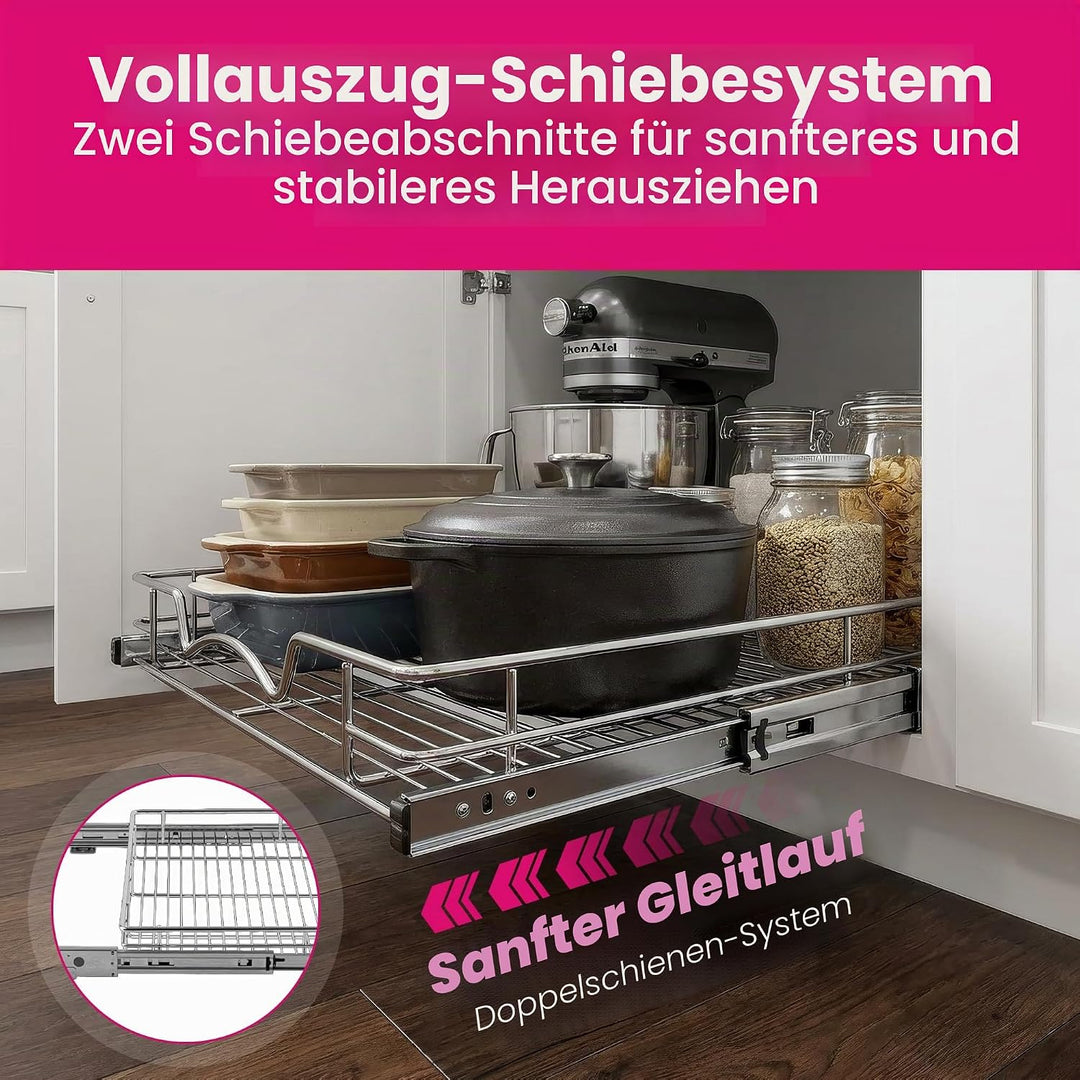 Hold n' Storage Schubladen-Organizer, ausziehbar, robust, ausziehbare Regale, 27,9 cm B x 53,3 cm T