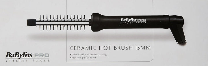 BaByliss Pro Ceramic Hot Brush 13mm mit Turmalin-Technologie und gleichmässiger Wärmeverteilung für