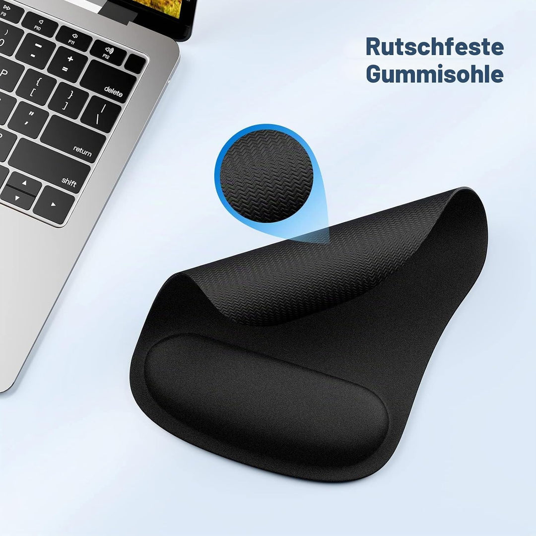 TeckNet Handgelenkauflage Tastatur mit Mauspad, rutschfeste Gummiunterlage, Gelpolsterung, besondere