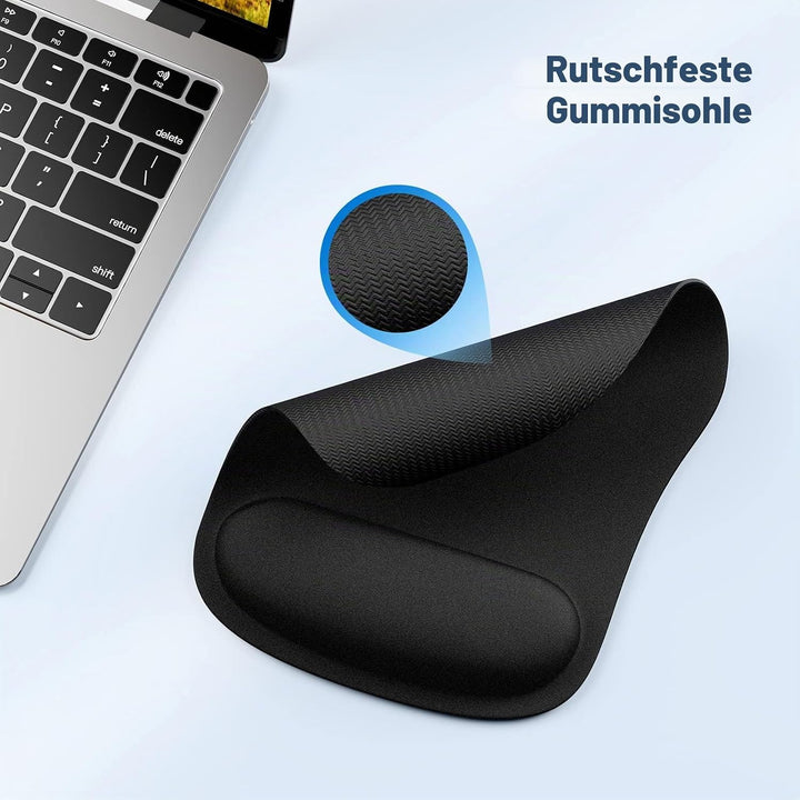 TeckNet Handgelenkauflage Tastatur mit Mauspad, rutschfeste Gummiunterlage, Gelpolsterung, besondere