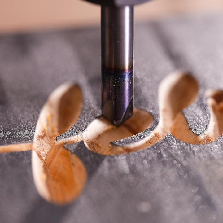 SpeTool Gravierfräser Fasenfräser 6mm Schaft 60 Grad und 90 Grad V Nutfräser VHM 3 Flöten Graviersti
