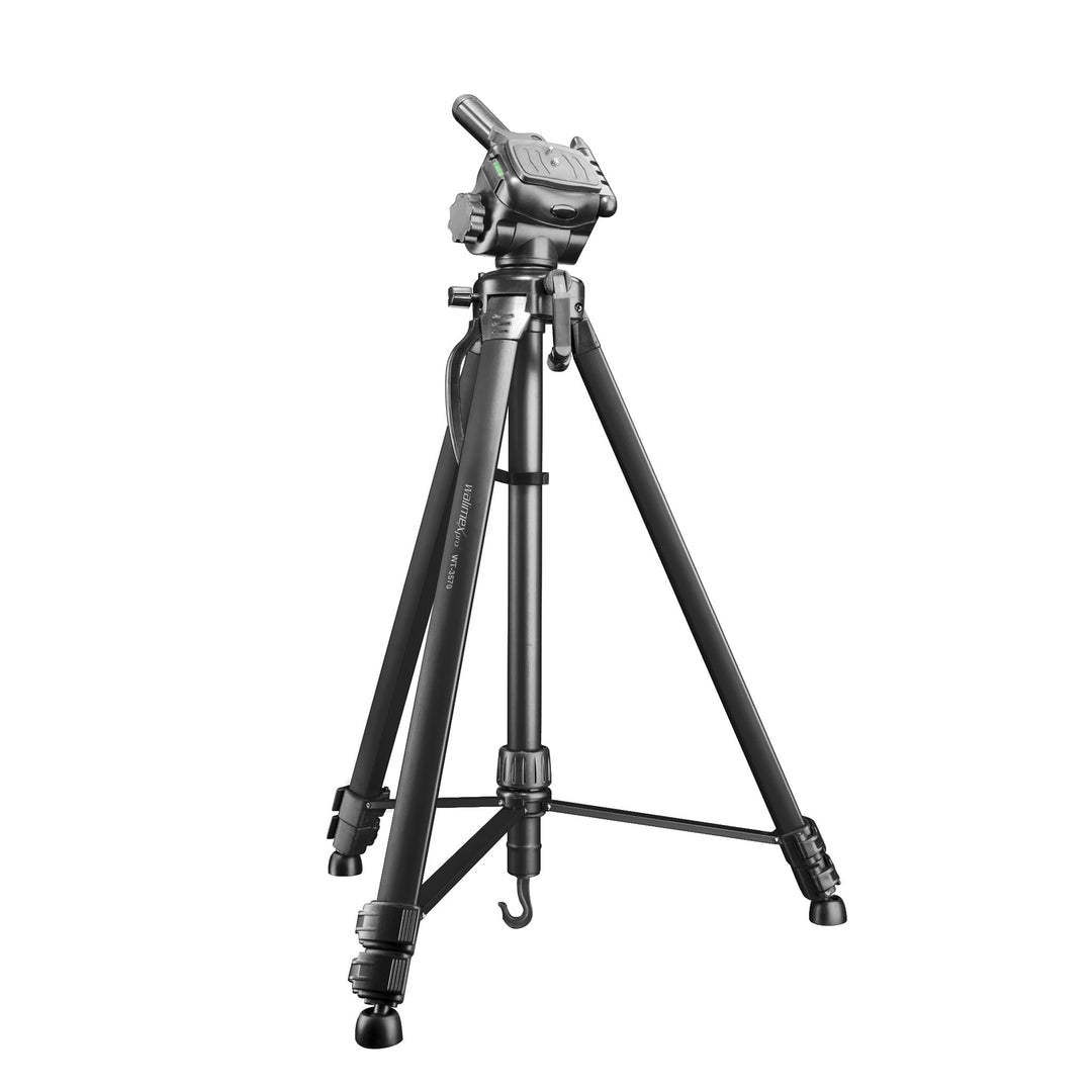 Walimex pro WT-3570 Basic Stativ 168cm schwarz – 4kg Traglast, grosses und stabiles Foto Video Stati