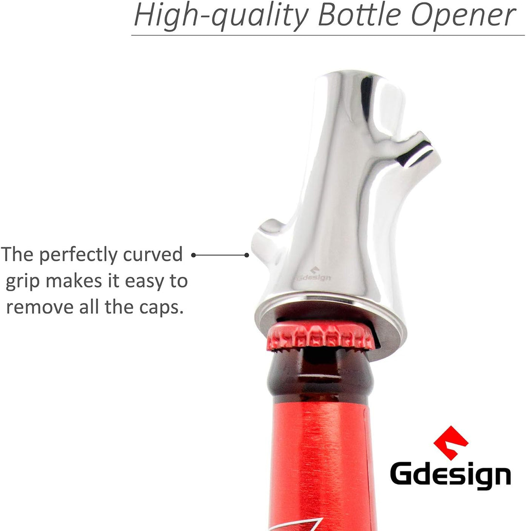 Gcurtain Gdesign Bierflaschenöffner aus Edelstahl Hochbelastbar Polierte Ausführung, Geschenkpackung