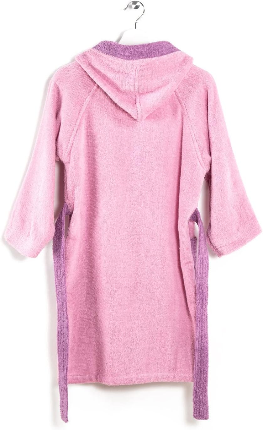 Caleffi Bademantel für Kinder, 100% reine Baumwolle mit 400 g/m², aus doppelt verzwirntem Garn 12-14