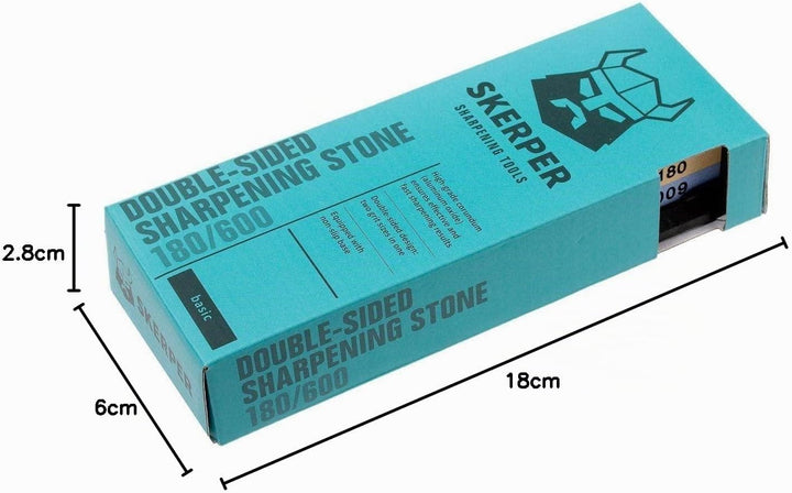 Skerper Basic SH001 Kombi-Wasserstein Körnung 180/600, um Stumpfe Messer wieder zu Formen und Scharf
