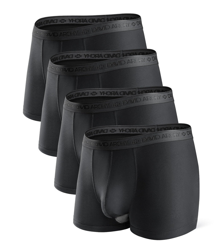 DAVID ARCHY Boxershorts Herren Modal mit Eingriff Separat Beutel Microfaser Multipack Unterhosen Fun
