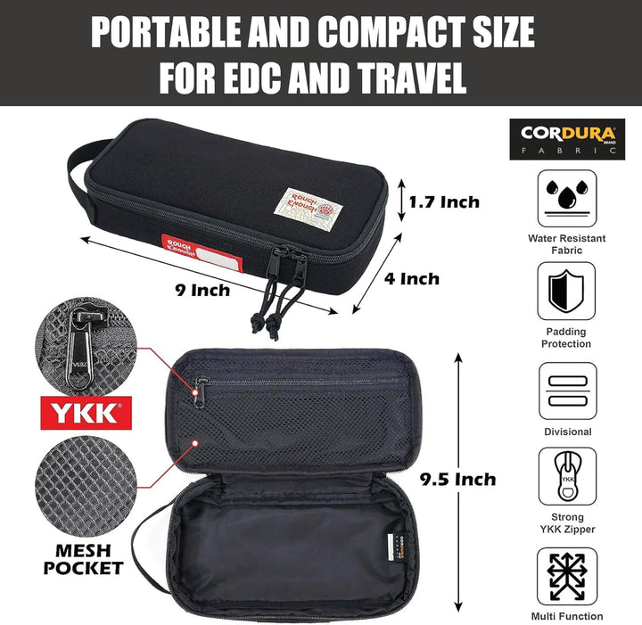 Rough Enough CORDURA Polyester Kleine Kulturbeutel Grosse Stiftetasche Federmäppche Stift Etui Bleis