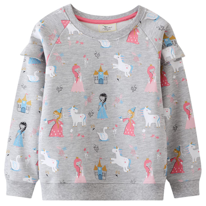 Little Hand Mädchen Sweatshirt für Kinder Baumwolle Top Casual Jumper Kleinkind Langarm Pullover 116