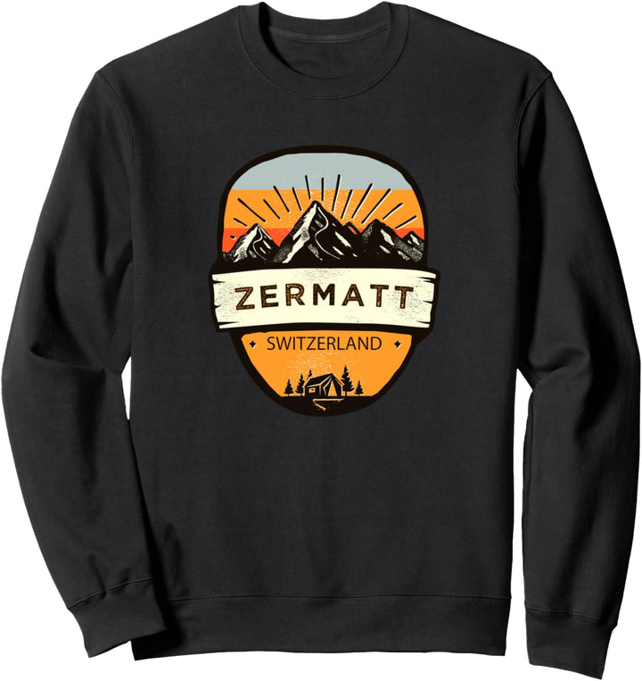 Retro Vintage Zermatt, Switzerland Souvenir Sweatshirt