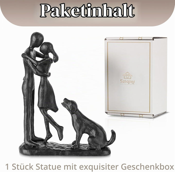 Sziqiqi Eisen Jahrestag Geschenke für Sie - Paar Liebe Skulptur Eisen Jahrestag Geschenk für Paar Fr