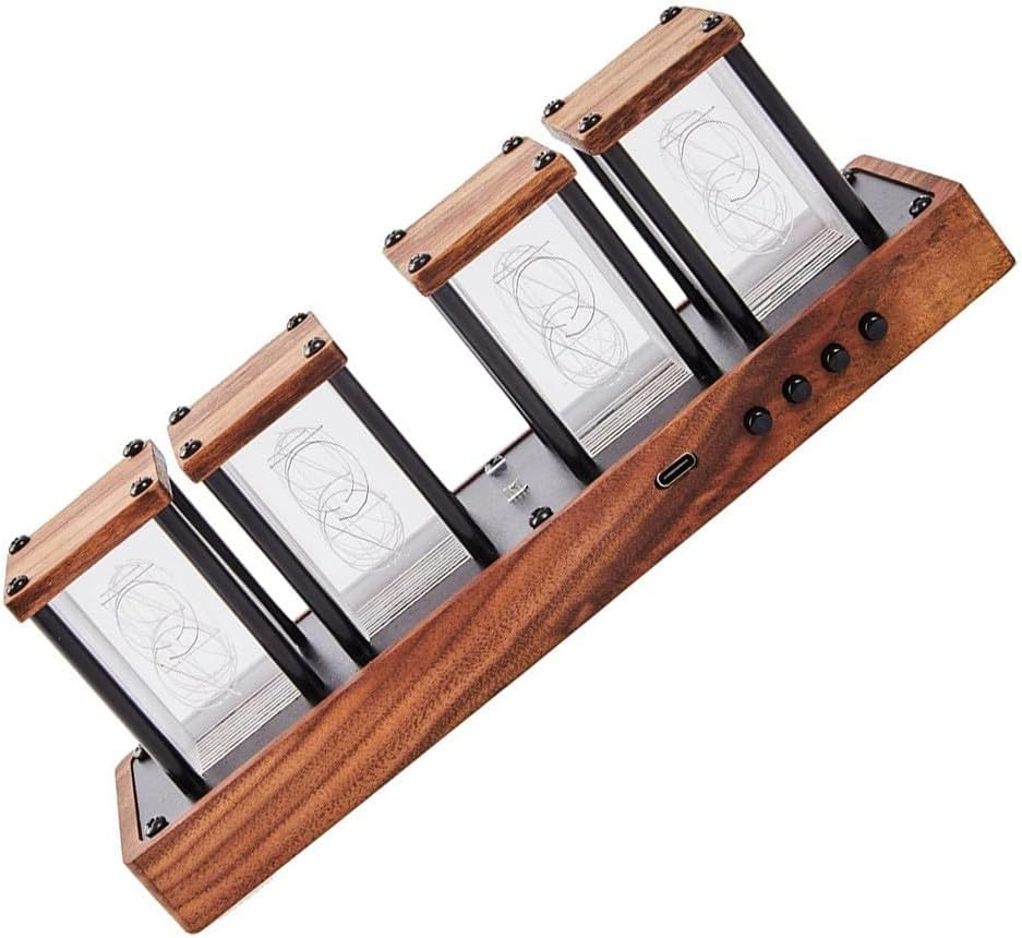Digitale Nixie-Röhrenuhr, 8 Anzeigemodi, RGB-Vollfarb-LED-Schreibtischuhr, USB-betrieben, Farbwechse