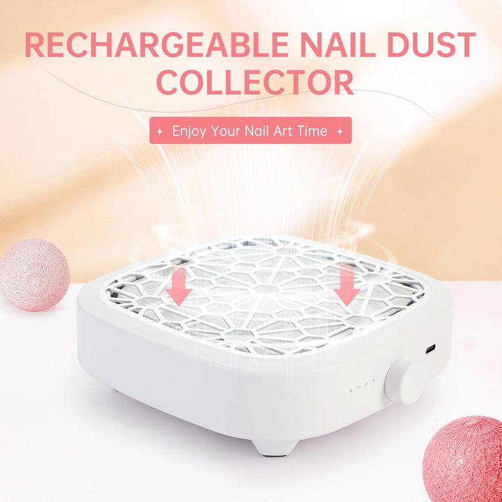 Nagelstaubsauger kompaktes,5500 U/min Bürstenloser Motor für Acrylnägel,Staubabsaugung Nägel für Man
