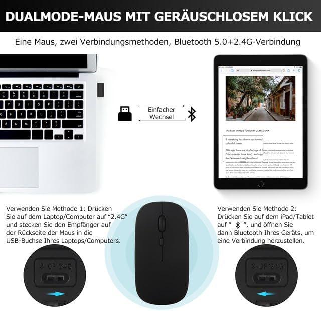 SOPPY Tastaturhülle mit Maus für Samsung Galaxy Tab A9 Plus 2023/Tab A11 Plus 2025 11 Zoll (SM-X210/