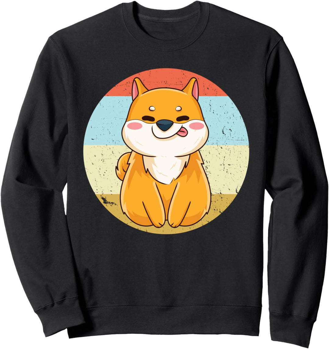 Retro-Shiba-Inu-Kawaii-Grafik für Shiba-Inu-Mama Kawaii Sweatshirt
