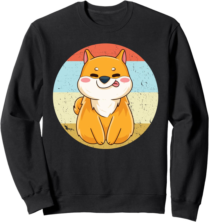 Retro-Shiba-Inu-Kawaii-Grafik für Shiba-Inu-Mama Kawaii Sweatshirt