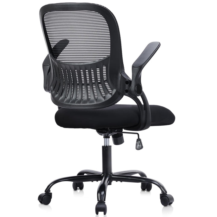 DUMOS Bürostuhl Ergonomisch, Schreibtischstuhl mit Lendenwirbelstütze, Verstellbaren Armlehnen Drehs