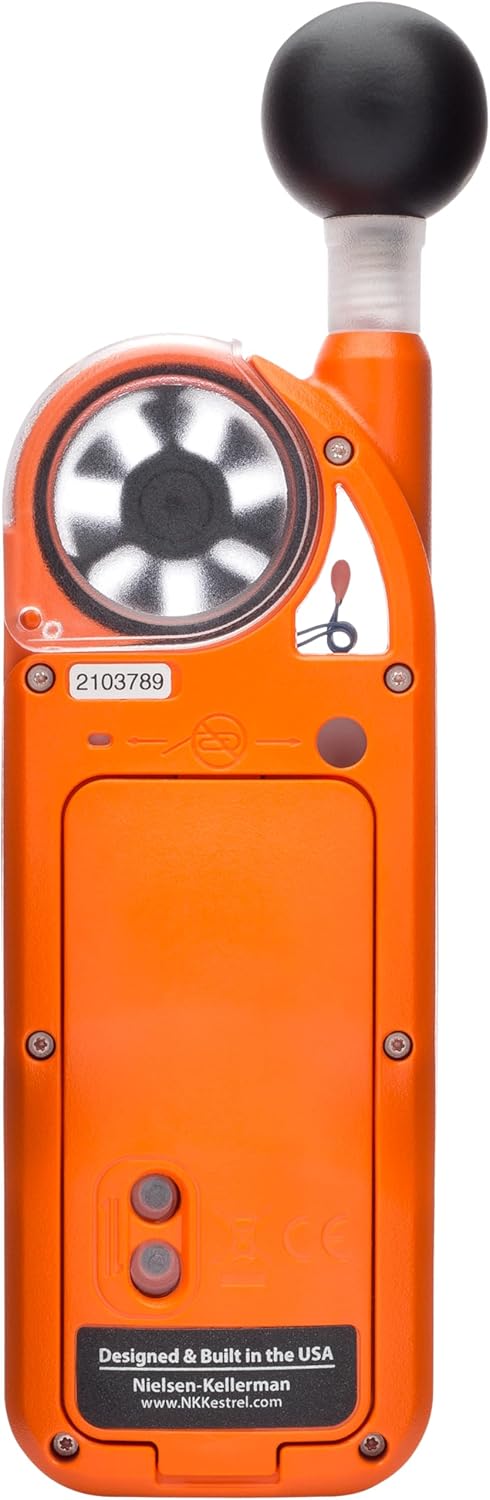 Kestrel 5400 Heat Stress LiNK Enabled Pro mit LiNK, Kompass und Fahnenhalterung, orange, LiNK Enable