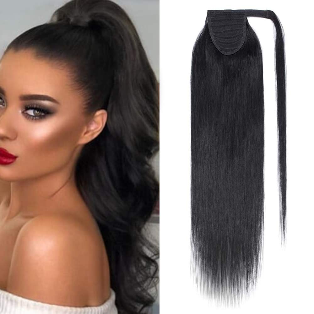 SEGO Ponytail Pferdeschwanz Haarteil Zopf extensions Haarverlängerung clip in Pony Echthaar remy Hai