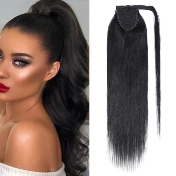 SEGO Ponytail Pferdeschwanz Haarteil Zopf extensions Haarverlängerung clip in Pony Echthaar remy Hai