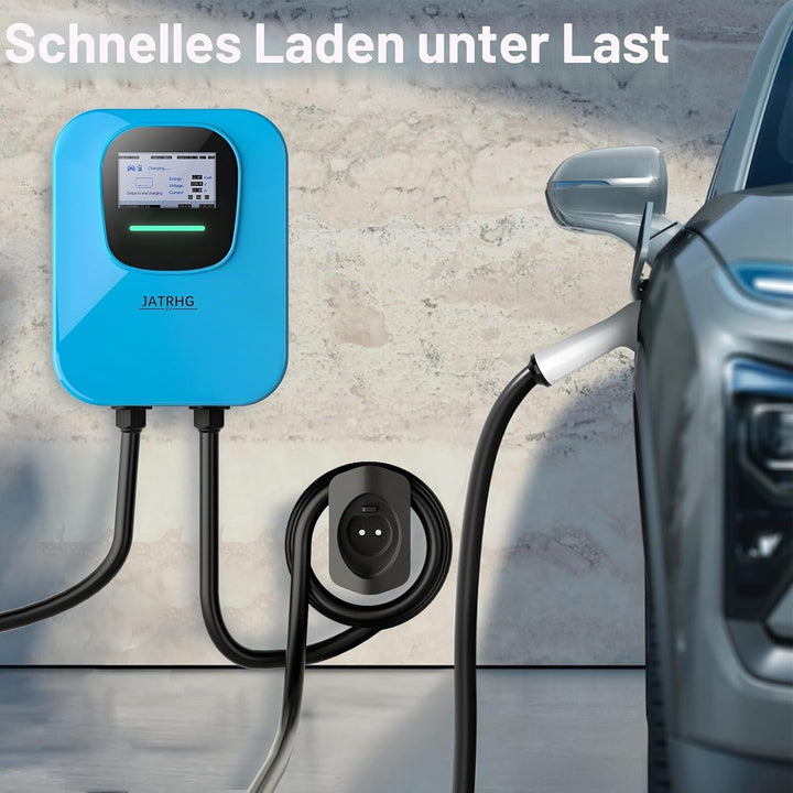 Schnellladestation 7KW für Elektroautos - EV-Ladegerät einphasig Typ 2 32A 8M - Norm IEC 62196-2 - W