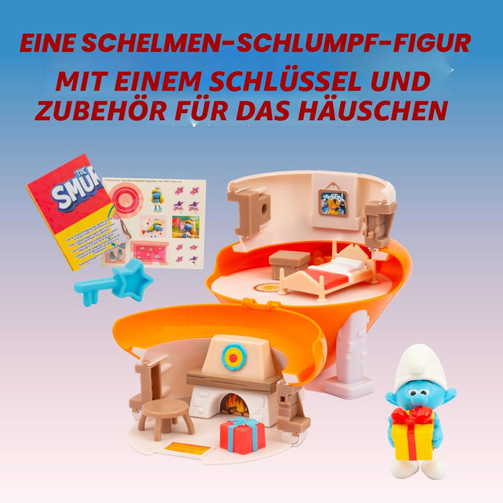 Die Schlümpfe, magisches Haus, das Sich öffnet, mit 1 Figur 5,5 cm und Zubehör, Stchlümpfe mit Stchl